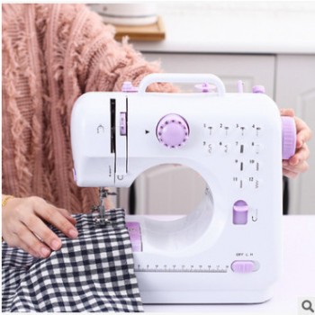 源頭廠家批發(fā)505A家用多功能縫紉機(jī)吃厚鎖邊電動(dòng)外貿(mào)出口