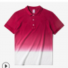 工廠定制2019夏季短袖翻領T恤吊染男士商務純棉Polo衫工作服定制