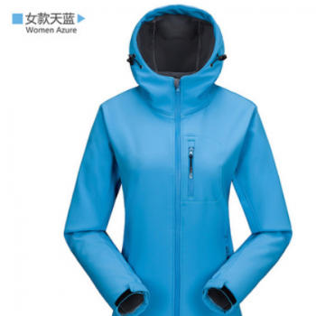 秋冬男女情侶軟殼沖鋒衣抓絨衣防風(fēng)保暖工作服外套開(kāi)衫一件代發(fā)