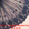 1022985DIY黑白兩色蕾絲服裝家紡網紗刺繡寬24厘米