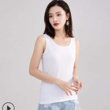 韓版無袖上衣2020夏季新款女裝時尚修身短款打底吊帶背心外穿