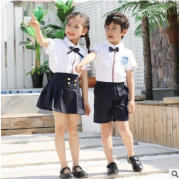 2020夏季新款 幼兒園園服 套裝禮服款 中學生 老師服 廠家定制