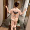 小紅書推薦夏季睡衣女短袖冰絲小熊in網紅睡衣套裝家居服一件代發