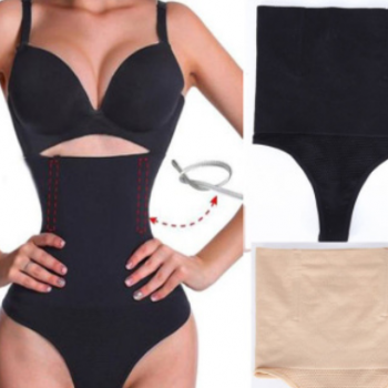 帶鋼骨性感無縫美體超高腰塑身收腹丁字褲無縫高腰收腰T字內褲女