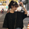 <與恩君7323#>韓版潮牌上衣2019夏季新款打底衫寬松女裝女士t-恤