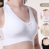 sport 瑜伽運(yùn)動內(nèi)衣鏤空網(wǎng)格透氣孔大碼無鋼圈運(yùn)動文胸背心女歐美