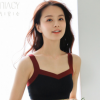 秋冬新款法系優雅安心內衣女撞色哺乳文胸乳膠棉聚攏無鋼圈文胸