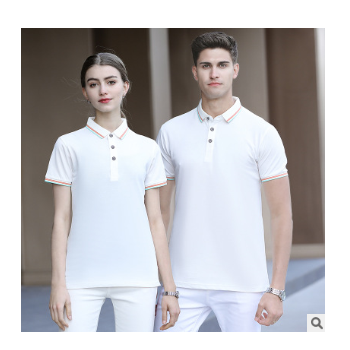 餐飲酒店服務員t恤 超市飯店快餐店火鍋店工作服短袖團體工裝定制