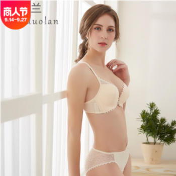 俏多蘭 美背新款 性感蕾絲聚攏內(nèi)衣女士無鋼圈文胸調(diào)整型 胸罩bra