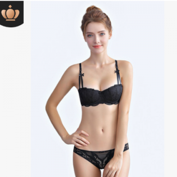 9177歐美法式超薄棉款半杯時尚性感蕾絲女士內衣文胸套裝胸罩1641
