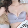 氧氣QQ糖無肩帶隱形防滑時尚內衣無鋼圈小胸加厚聚攏隱形文胸單件