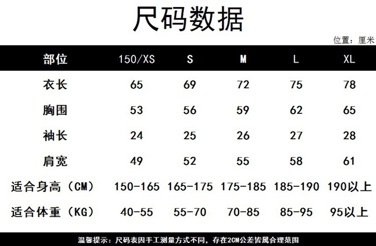 尺寸表