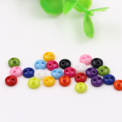 特價(jià)樹(shù)脂紐扣扣子兒童糖果色迷你面包小扣子diy裝飾扣5mm