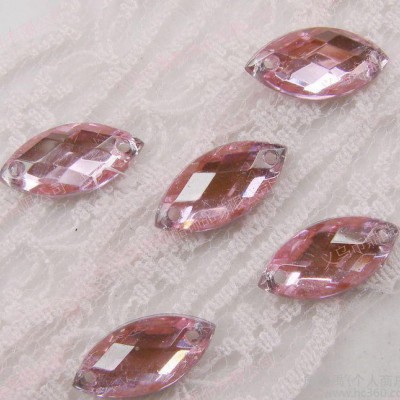 6x12mm 5千顆批發(fā)臺灣亞克力鉆 馬眼平底平面鉆 手縫鉆 服裝輔料