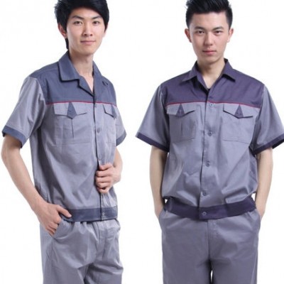 供應(yīng)工作廠服 廠服訂做 員工工衣套裝 男女工作服