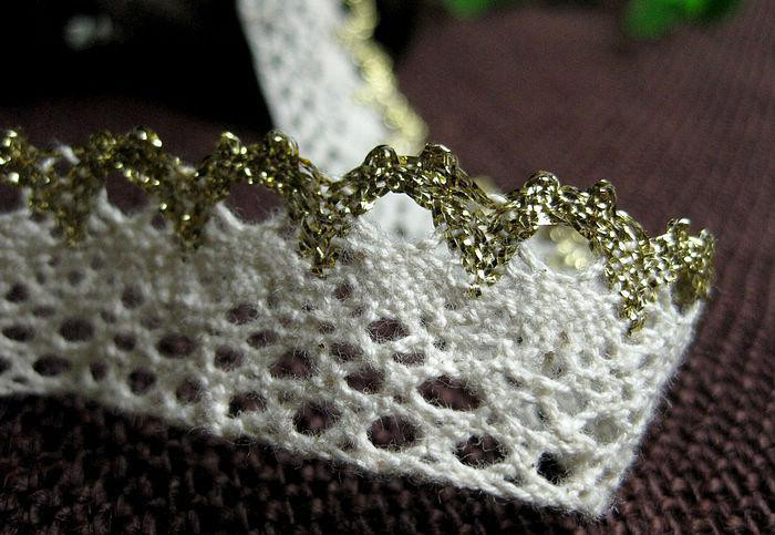 直銷 棉線+金線服裝輔料花邊蕾絲花邊