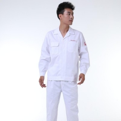 繡女織夢夏季長袖工作服 車間汽修夏款白色工作服吸汗透氣可定制