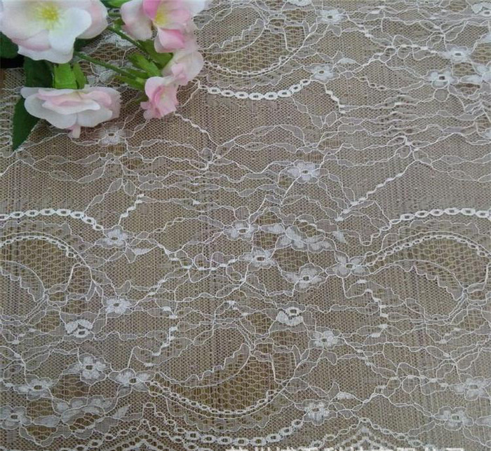 直銷蕾絲面料  女裝服裝輔料 全錦綸波浪邊新款花型蕾絲