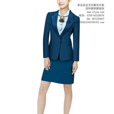 【工作服】經典夏季女士工作服 專業文員工作服定做