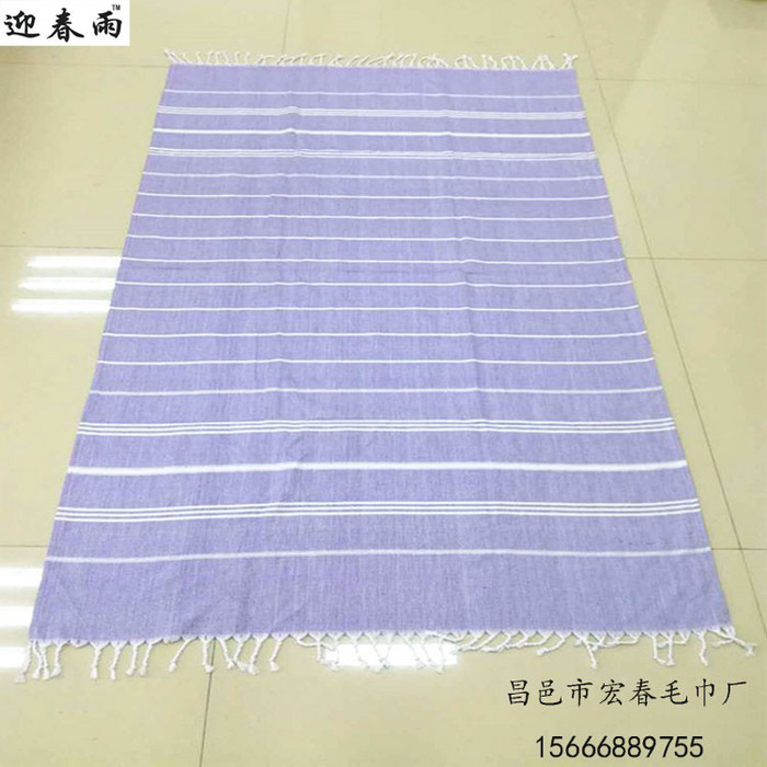 迎春雨 外貿(mào)沙灘巾廠家批發(fā) 純棉沙灘巾廠家訂做 棉麻流蘇浴巾
