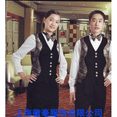 供應(yīng)定做服務(wù)員工作服/酒店工作服