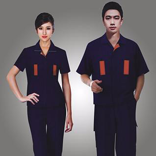 夏季短袖工作服套裝，成都工作服套裝定做
