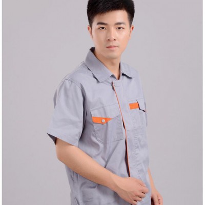短袖套裝工作服 勞保服工程服 汽修工作服定做車間廠服