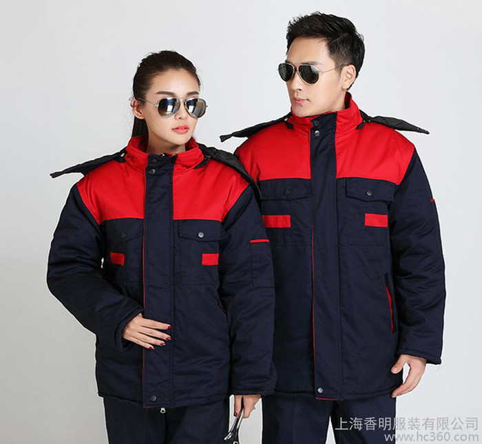 上海工作棉服定做工衣廠服訂制 加油站工作服棉衣環衛防寒棉服