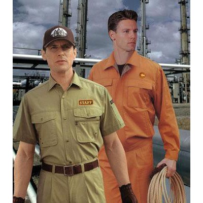 專業(yè)制作短袖工作服 廠服 汽修服 保安服 可來樣加繡LOGO 出貨快