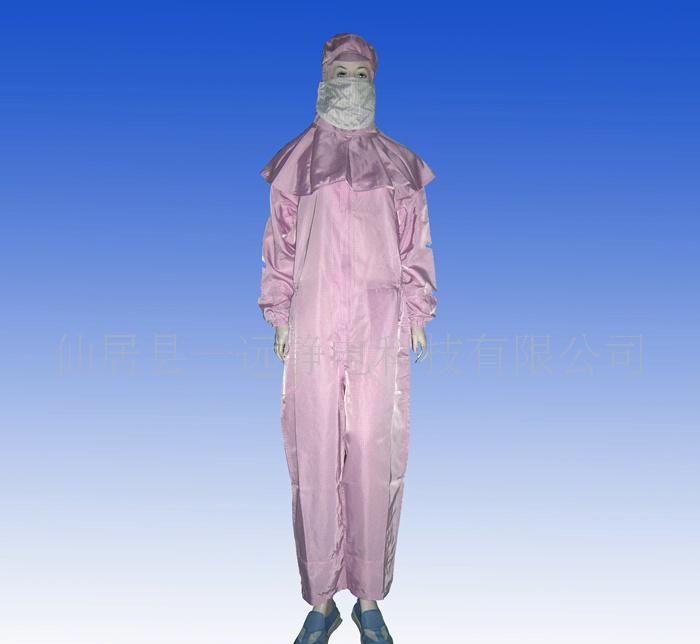 直銷連體服 防靜電工作服 防靜電連體服配披肩帽