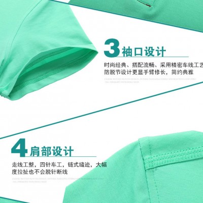 匯朋定制莫代爾翻領短袖商務T恤工作服男裝POLO衫批發印圖