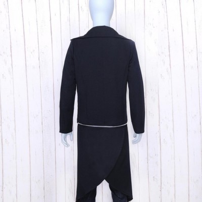 夜店舞臺男士長款風衣W-409-064 酒吧朋克演出服 可拆