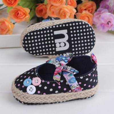 外貿防滑編繩紐扣學步鞋 嬰兒鞋 M0385