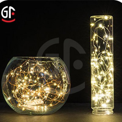 外貿(mào)電商**  防水CR2032紐扣電池盒燈串 2米20燈電池盒銅線燈串