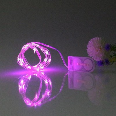 LED紐扣電池盒燈串 銅線串燈 圣誕防水裝飾燈串 LED串燈 工廠