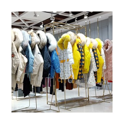 原創(chuàng)品牌折扣格言·GY大毛領羽絨服剪標女裝專賣店庫存