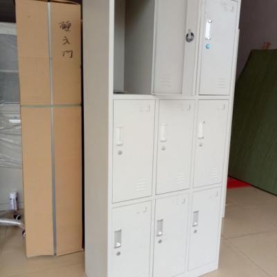 鐵柜文件柜鐵皮資料柜9門門工儲物柜更衣柜9門員工衣柜鐵皮衣柜