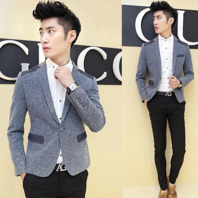 014春裝新品 西服 男士韓版時尚休閑小西裝 修身小西服男