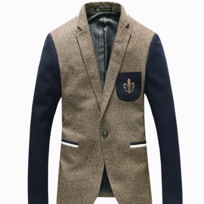 廠價直銷男裝 男式進口羊毛呢休閑西裝 修身版 (配手提袋）