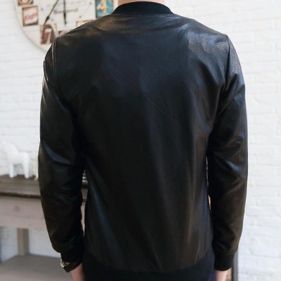 2014秋裝新款歐美外套韓版蛇紋皮夾克男女式皮衣情侶裝棒球服