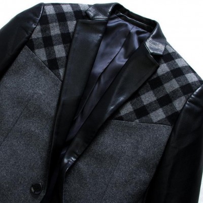 直銷男裝 高質量！格子修身小西服男士時尚西裝 YJ9p5
