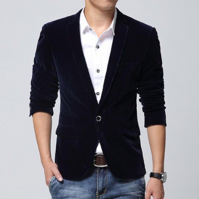 一件代發(fā)男裝 韓版休閑西裝 黑 藍(lán) 深藍(lán) 3色 Jwpq46