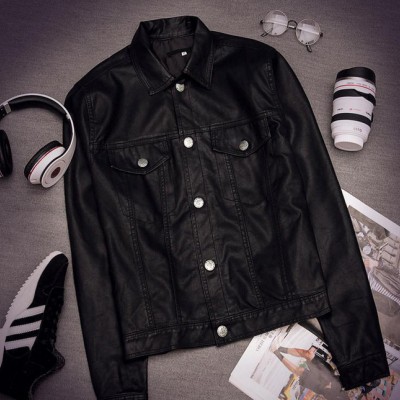 2015春季男裝新款 日系歐美原創高品質水洗皮夾克 夜店皮衣