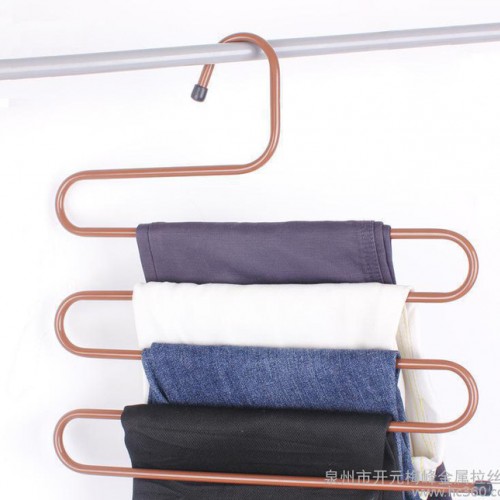 直銷 多功能時尚耐用蛇形衣架S型實用褲架 西裝休閑金屬褲架