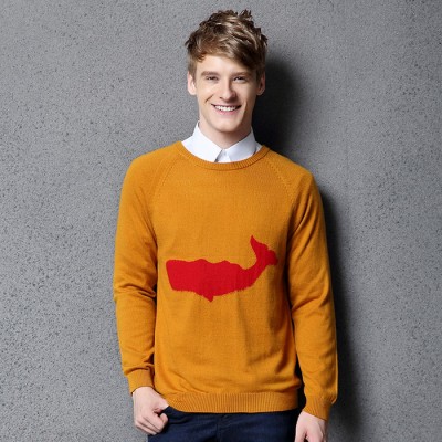 男士羊絨衫圓領時尚休閑毛衣秋冬新款羊毛衫套頭針織打底外套                【羊絨面料 手感柔軟