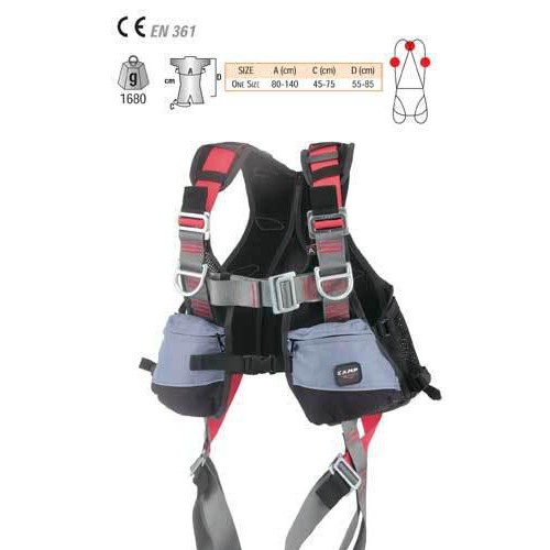 供應CAMP VERTICAL 2 VEST-1247.03 全身安全帶 附帶可拆卸工具馬甲