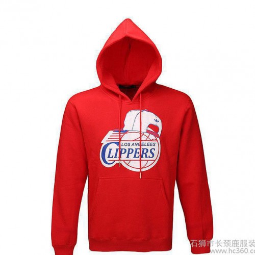 實拍外貿運動衛衣純棉高質量NBA快船隊套頭上衣批量定制