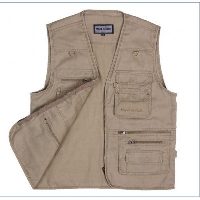 中老年休閑釣魚多口袋志愿者義工工作服馬甲背心