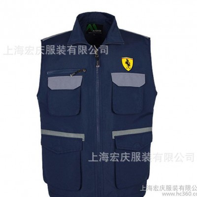 外貿汽車馬甲定做全棉促銷馬甲宣傳活動工作服職業工裝馬夾