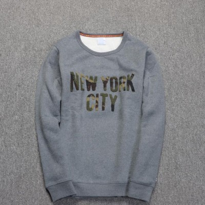 時尚迷彩植絨！個性紐約迷彩植絨潮男必備圓領套頭衛衣0991